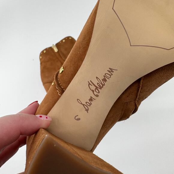 EUC Sam Edelman Chandler Studded High-Heel Booties 6 - Picture 8 of 9